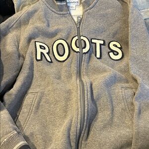 Roots Women's Gray Zip-Up Sweater